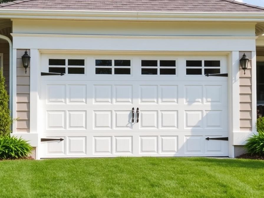 Before and after garage door transformation